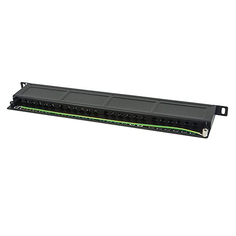 HalfU Shielded Cat6 Patch Panel 24 Ports 19quot | Dual IDC SpaceSaver