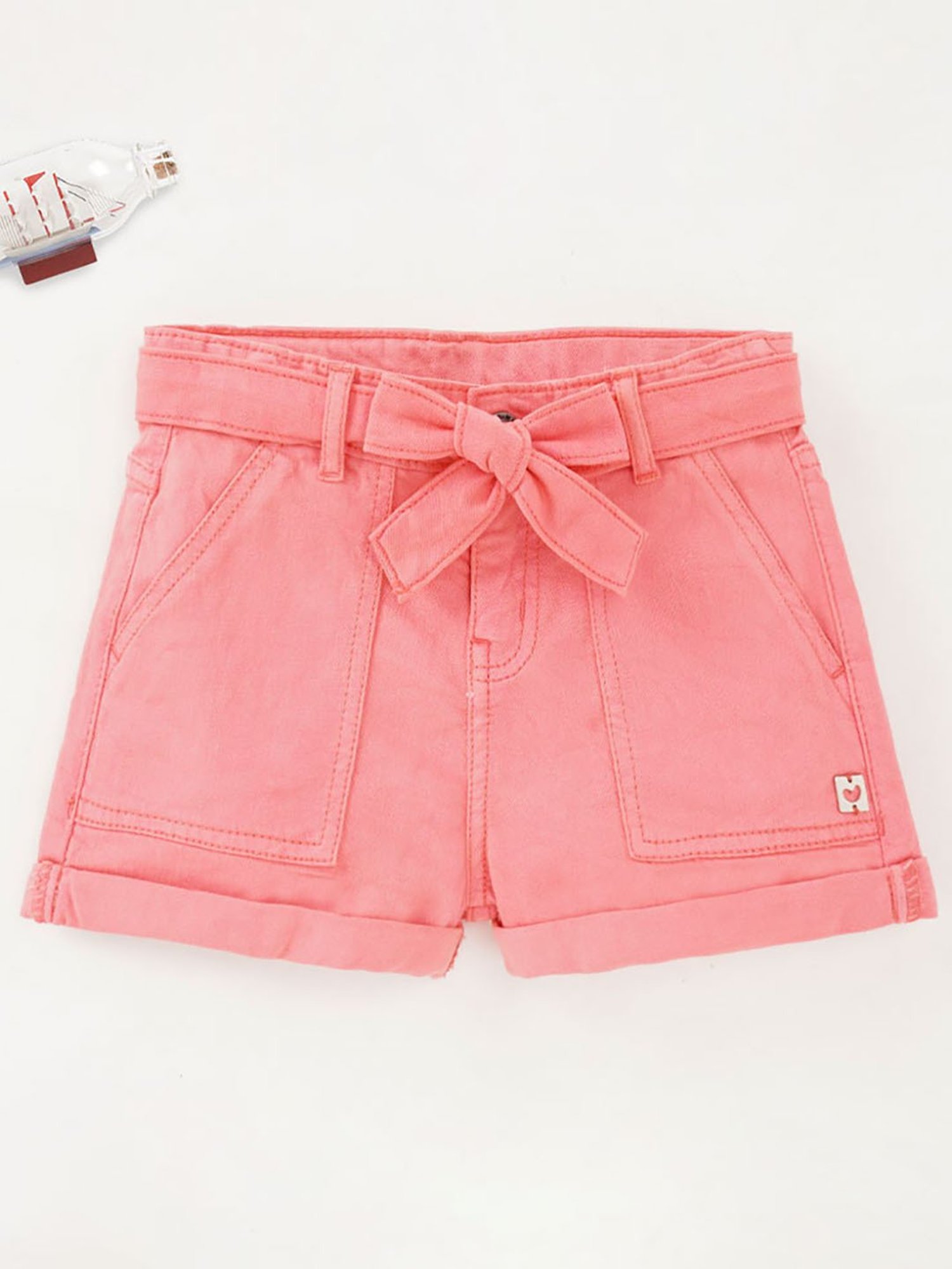 United Colors of Benetton Kids White Solid Shorts