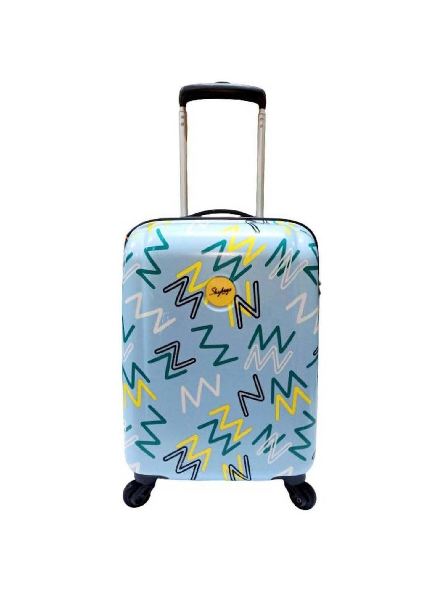 Skybags Ares Blue Printed Hard Small Trolley Bag - 35 cm