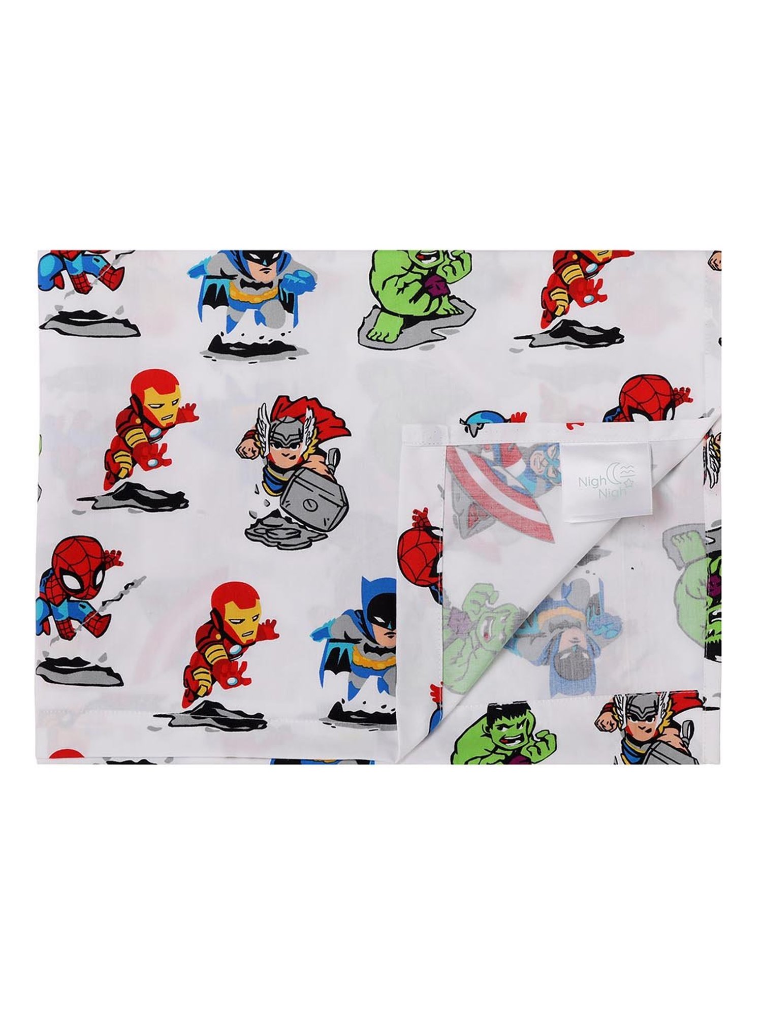 Nigh Nigh Champions Multicolor Cotton 300 TC Kids Bed Linen Set