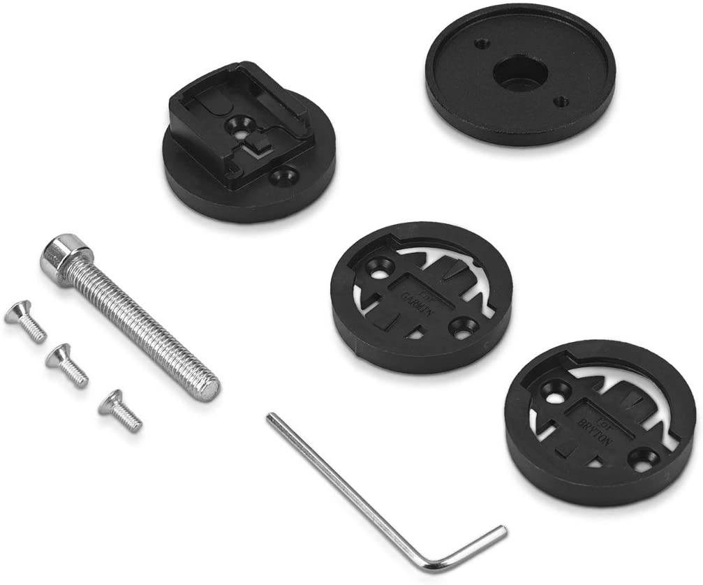 kwmobile 1x Bicycle Mount Compatible with Garmin Edge/Bryton Rider/CatEye - Set of 1 Top Cap Mounts for Bike GPS Navigation