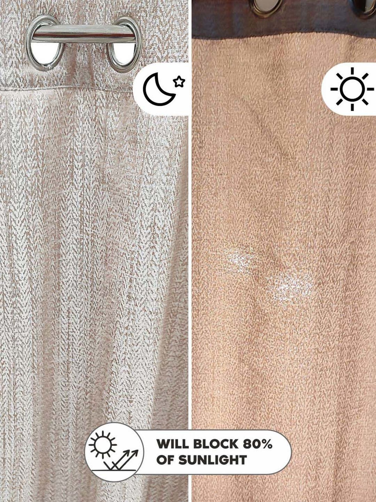 Bianca D`ROMANIO Silver Faux Silk 9 Ft. Long Door Curtain - Set of 2