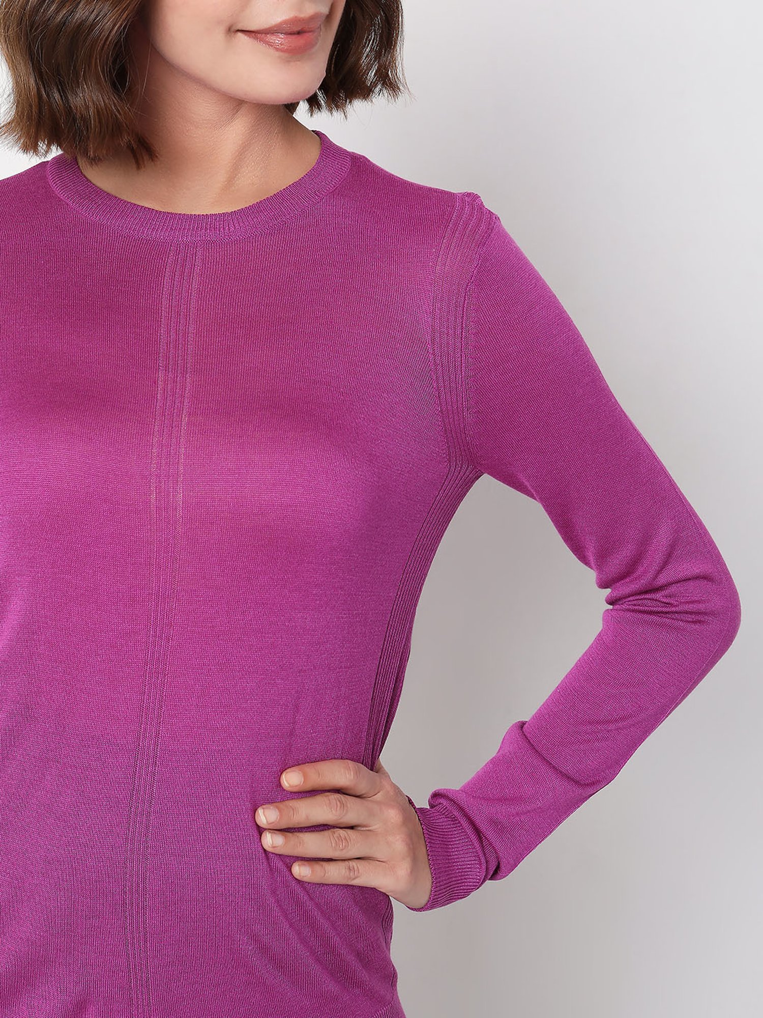 Vero Moda Pink Regular Fit Sweater