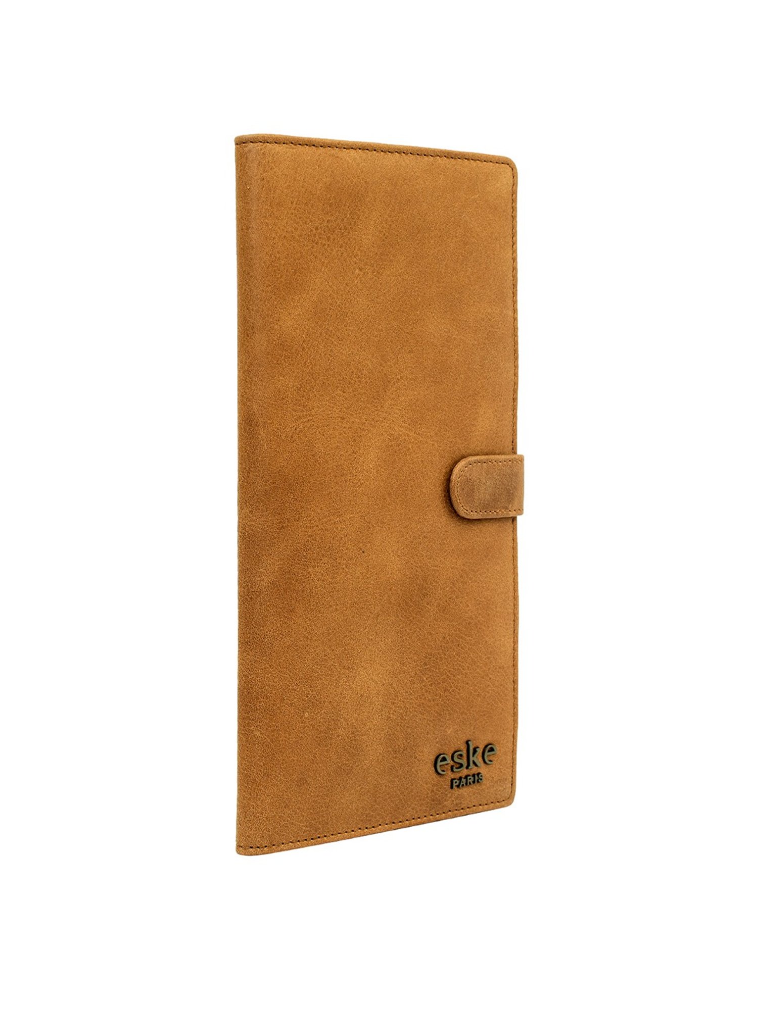 Eske Clover Brown Solid Small Passport Holder