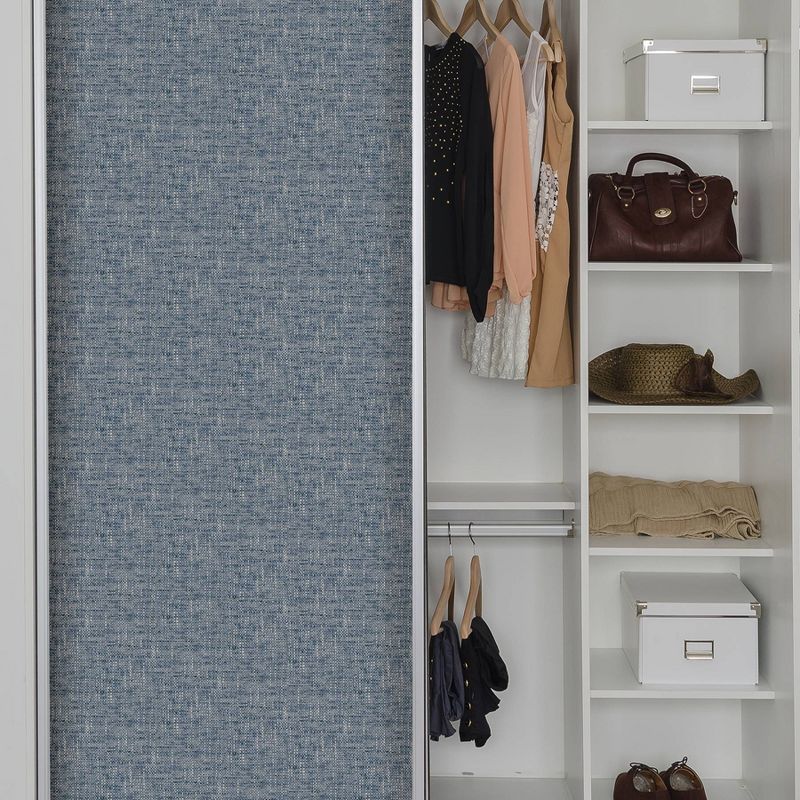 NuWallpaper Poplin Texture Peel & Stick Wallpaper Navy