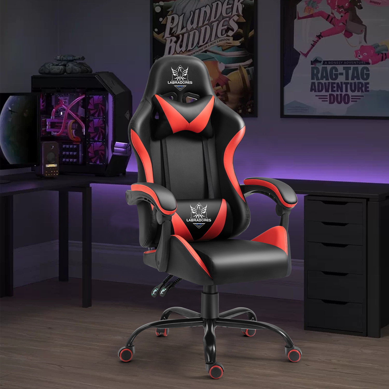 Gaming Chair Office Chair Ergonomic Computer Chair with Reclining Chair with Headrest and Lumbar Support Video Game Chair for Adults Teens Desk Chair(Footrest)