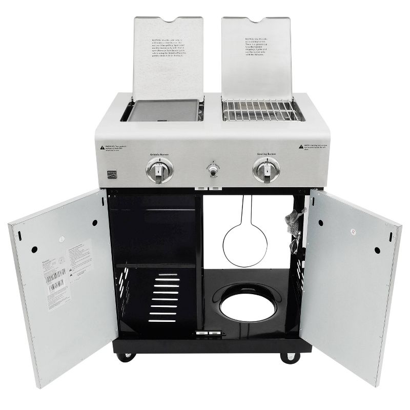 Kenmore PG-OK005 Cooking Station with Right Side Sear Burner and Left Side Burner with Griddle