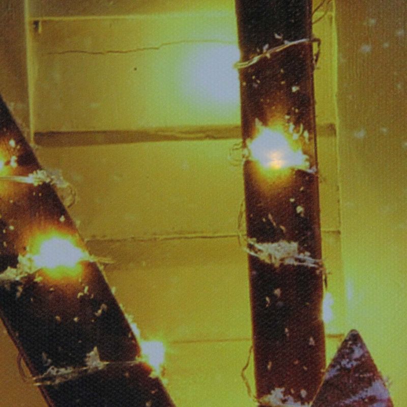 Northlight LED Lighted Noel and Flickering Candles Christmas Canvas Wall Art 23.5" x 15.75"