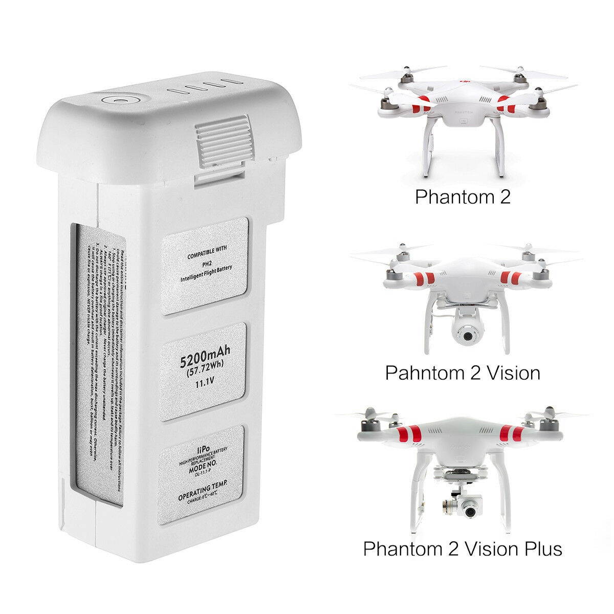 FOR DJI Phantom 2 3 4 Drone ligent Flight Battery 4480mAh 5200mAh 5870mAh
