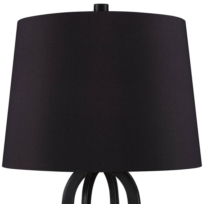 360 Lighting Marcel Black LED USB Night Light Black Shade Table Lamps Set of 2