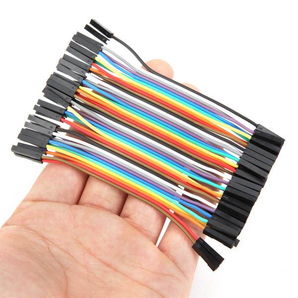 40pcs 10cm Female To Female Jumper Cable Dupont Wire For Arduino