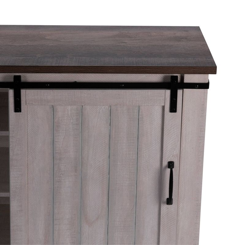 47.2" TV Stand For TVs up to 52" Saw Cut Off White - Home Essentials