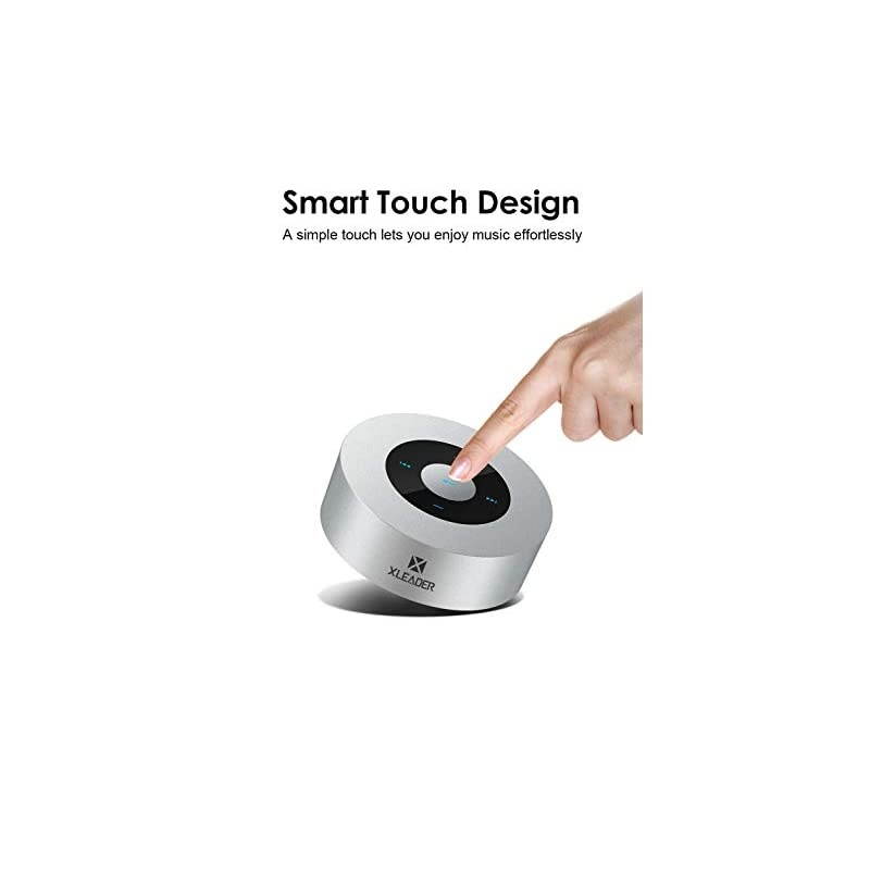 SoundAngel A8 (3rd Gen) 5W Touch Wireless Small Speaker with Waterproof Case 15h Music Micro SD, Portable Pocket Speaker for Pool Beach Camping BBQ Kitchen Bathroom Bedroom Traveling Silver