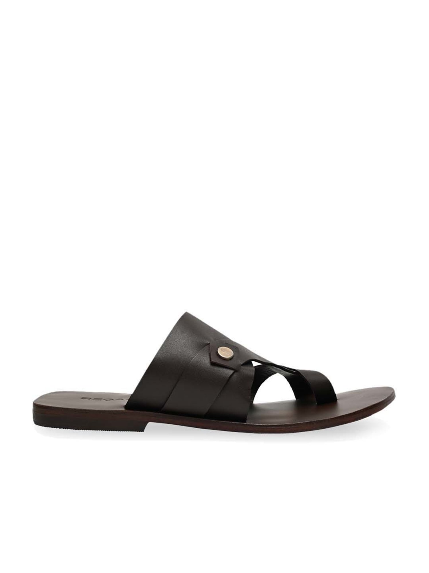 Regal Men's Brown Toe Ring Sandals