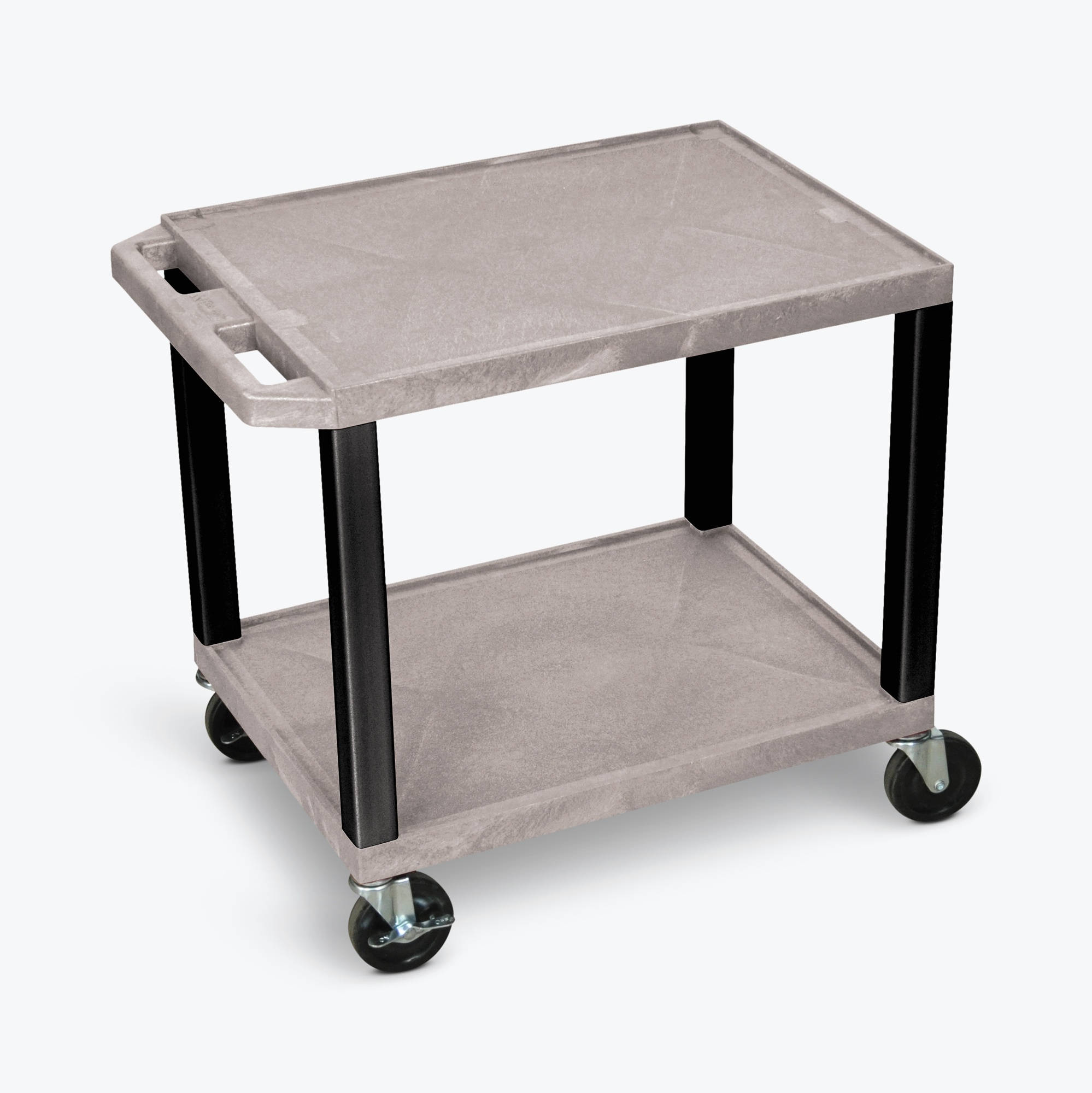 Luxor WT26GYE-B Tuffy Gray 2 Shelf AV Cart