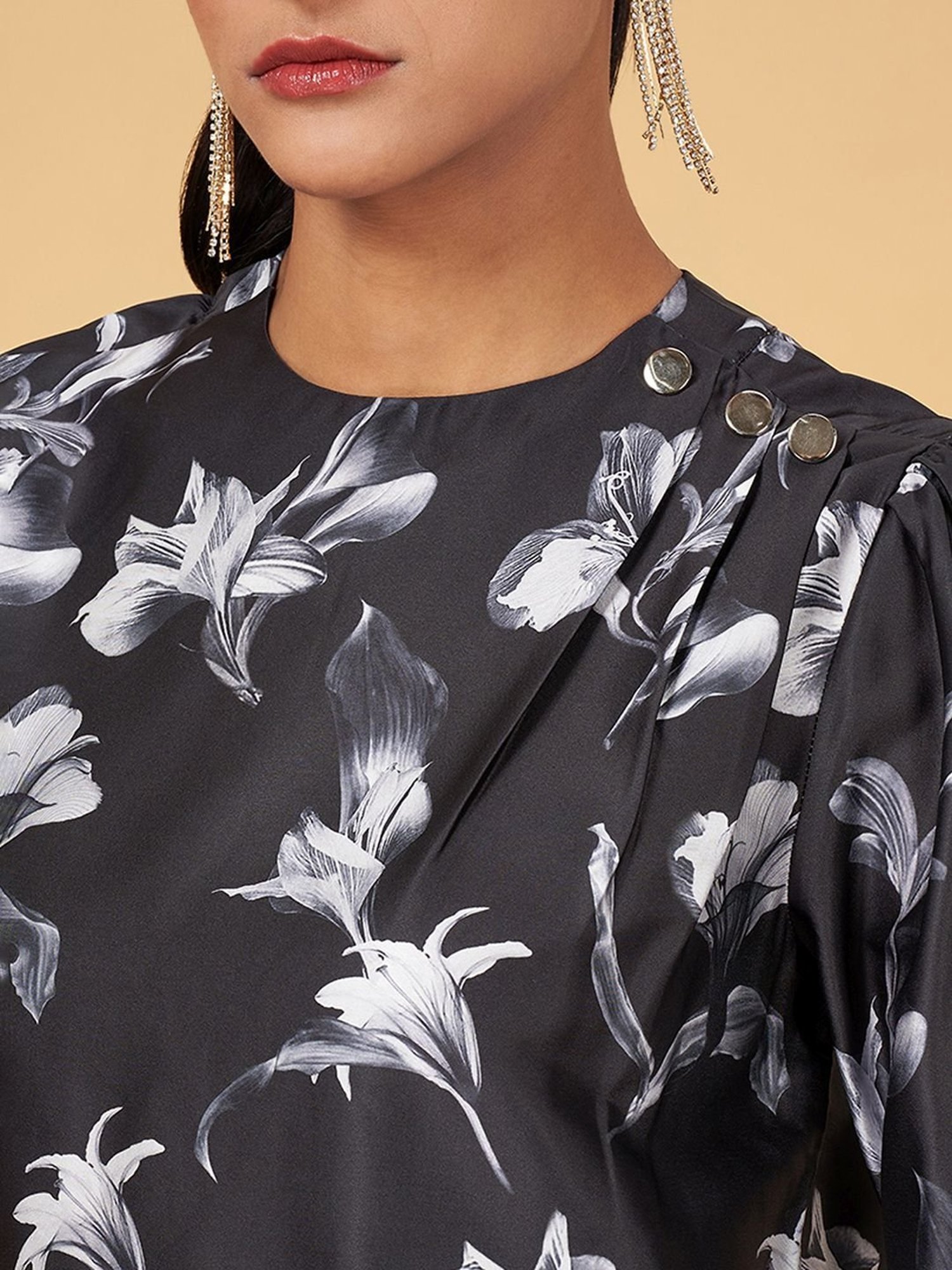 Annabelle by Pantaloons Black Printed Top