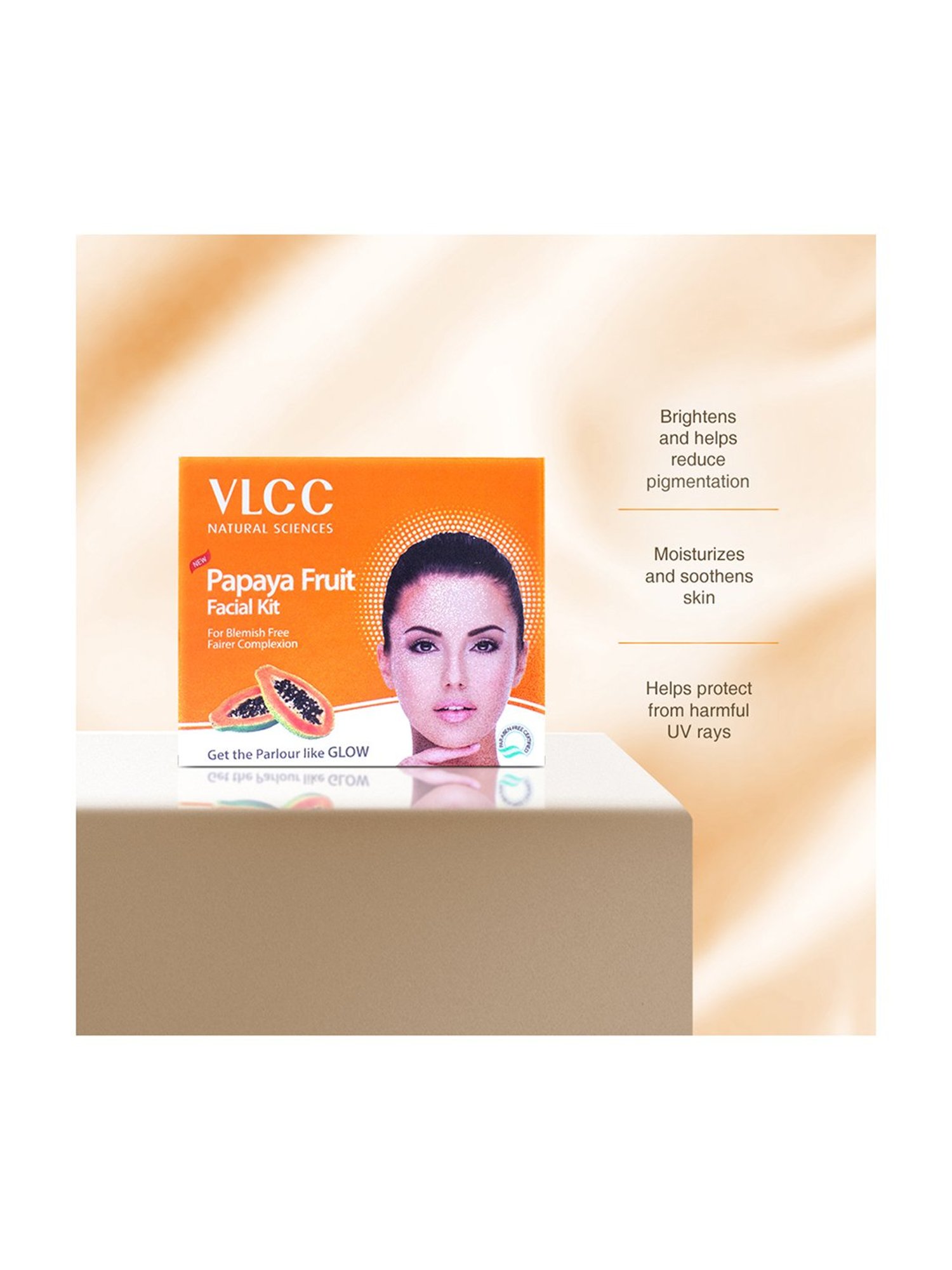 VLCC Papaya Fruit Facial Kit & Insta Glow Gold Bleach Combo
