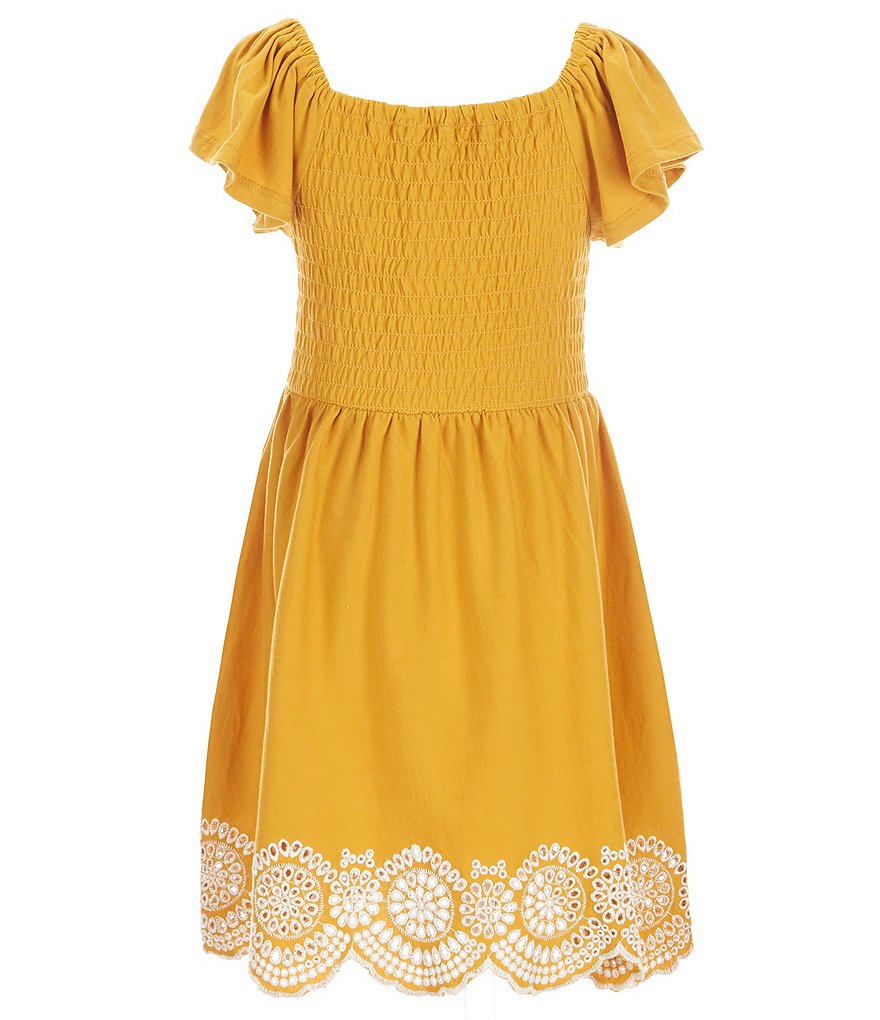 Xtraordinary Big Girls 7-16 Smocked Crochet-Hem A-Line Dress