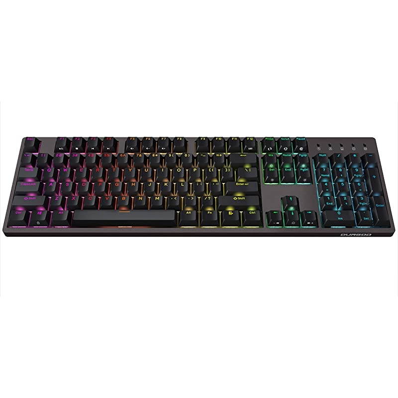 Taurus K310 Mechanical Gaming Keyboard - 104 Keys - Double Shot PBT - NKRO - USB Type C (Cherry Black, Grey)