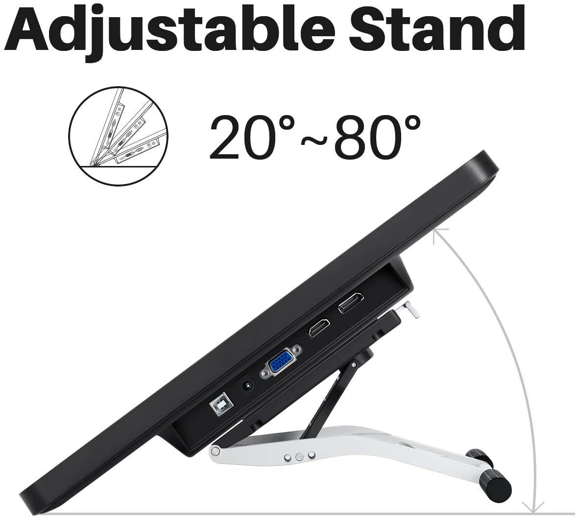 2019 Huion KAMVAS Pro 22 Graphic Drawing Monitor Pen Display Tilt Function Battery-Free Stylus 8192 Pen Pressure with 20 Express Keys and 2 Touch Bars - 21.5 Inches