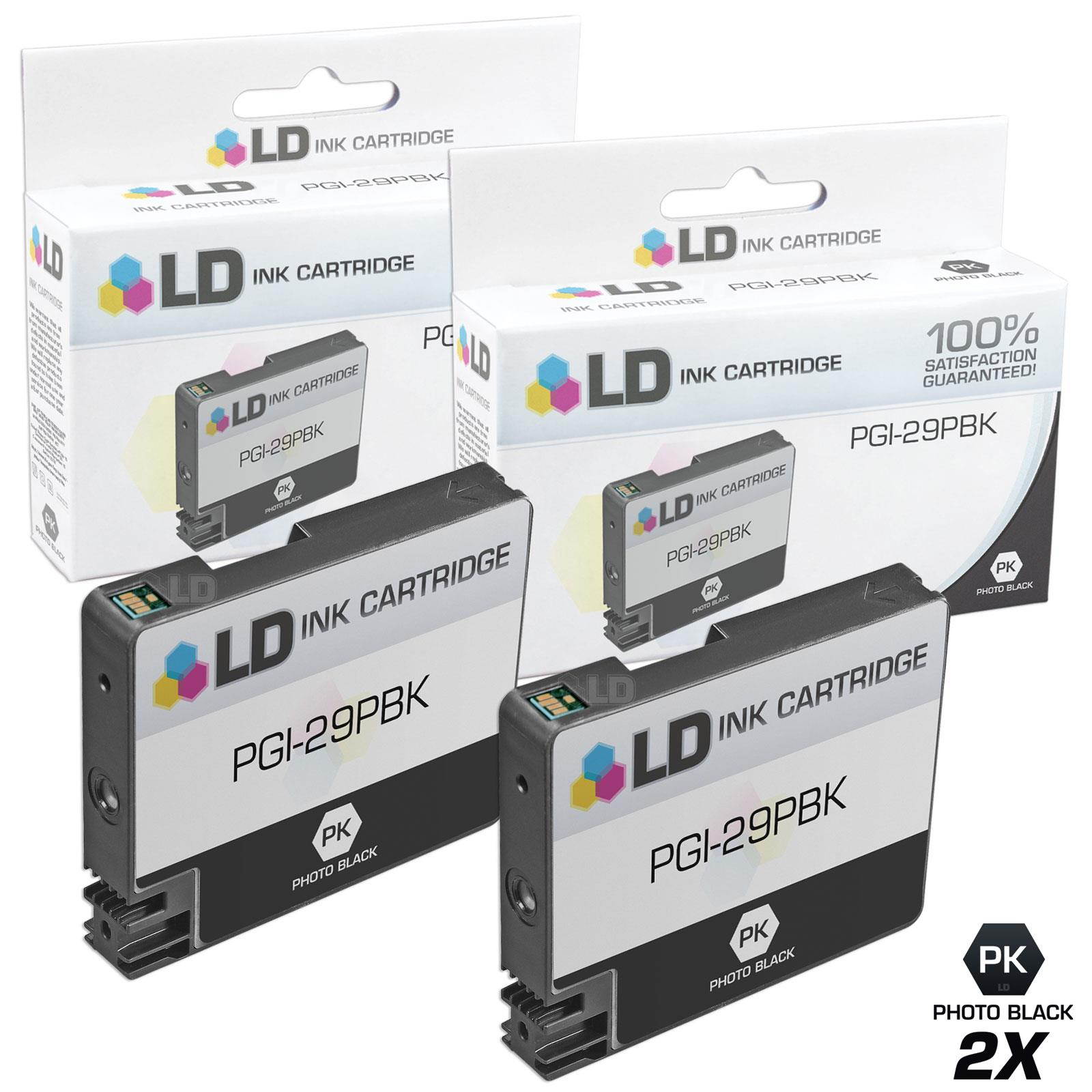 LD Compatible Ink Cartridge Replacement for Canon PGI-29PBK (Photo Black, 2-Pack)