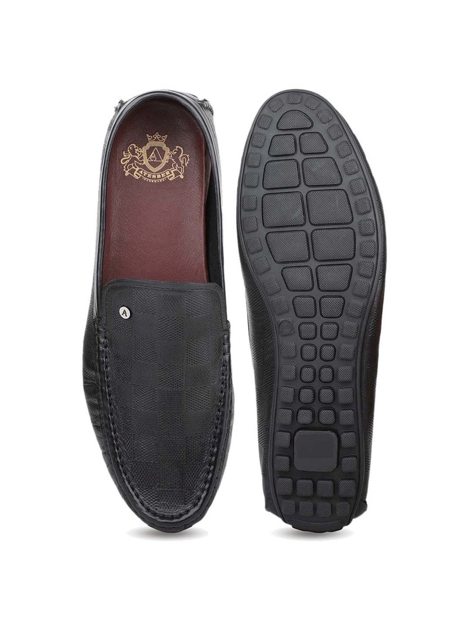 Atesber Men's Black Casual Loafers