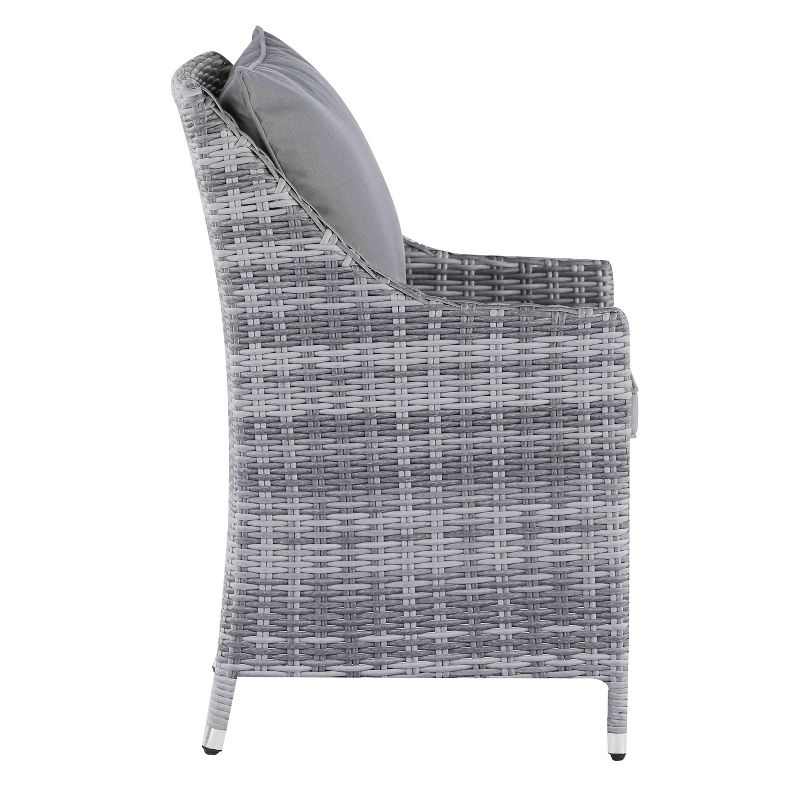 Vallauris 5pc Outdoor Patio Seating Set - Gray Wicker - Adore Decor