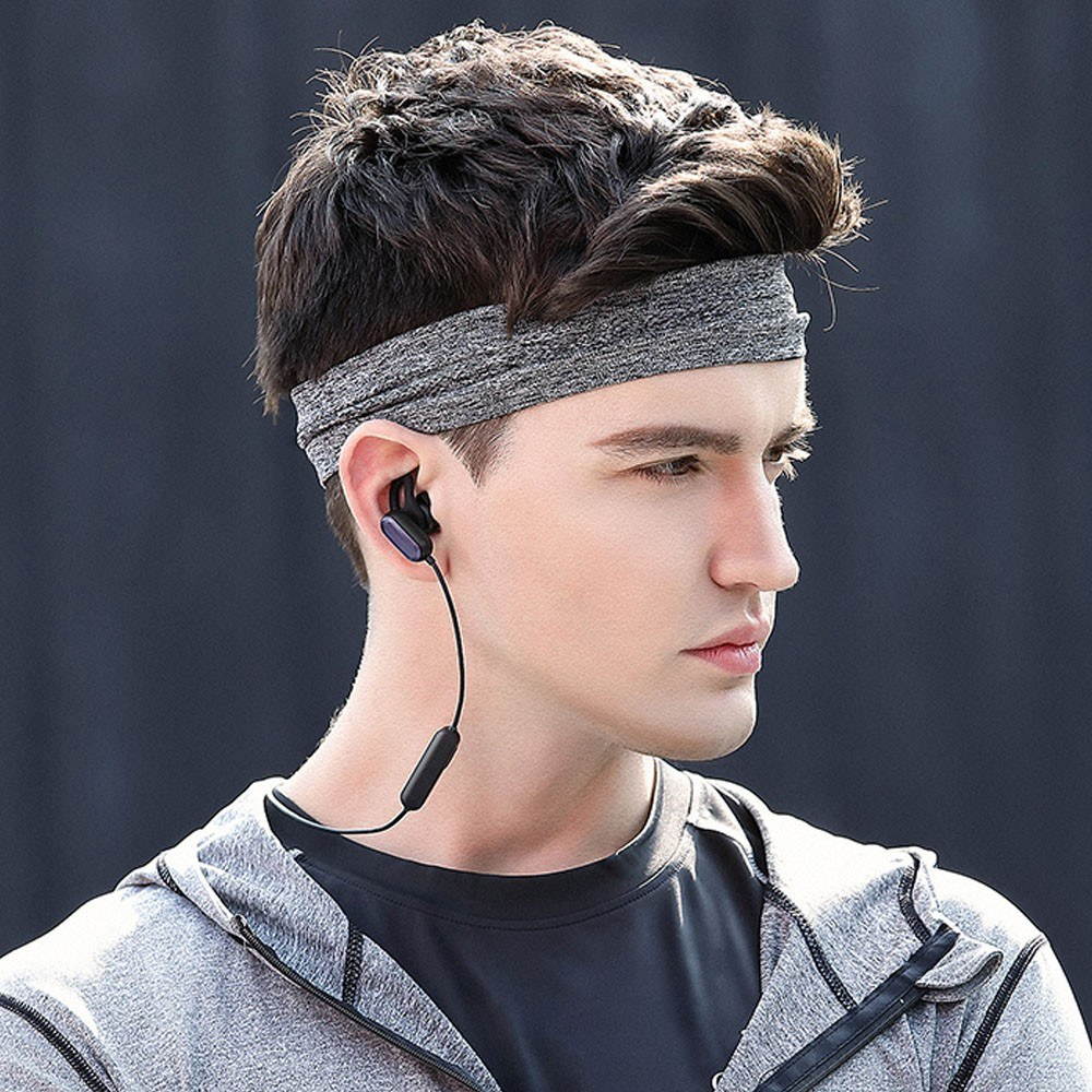 Original Xiaomi Mi Sports BT Headset Youth Version Wireless Music Sport Earbud In-ear Earphone IPX4 Waterproof & Sweatproof Long Standby Time with Mic for iPhone 7 8 9 Plus X Samsung S9 Smartphones