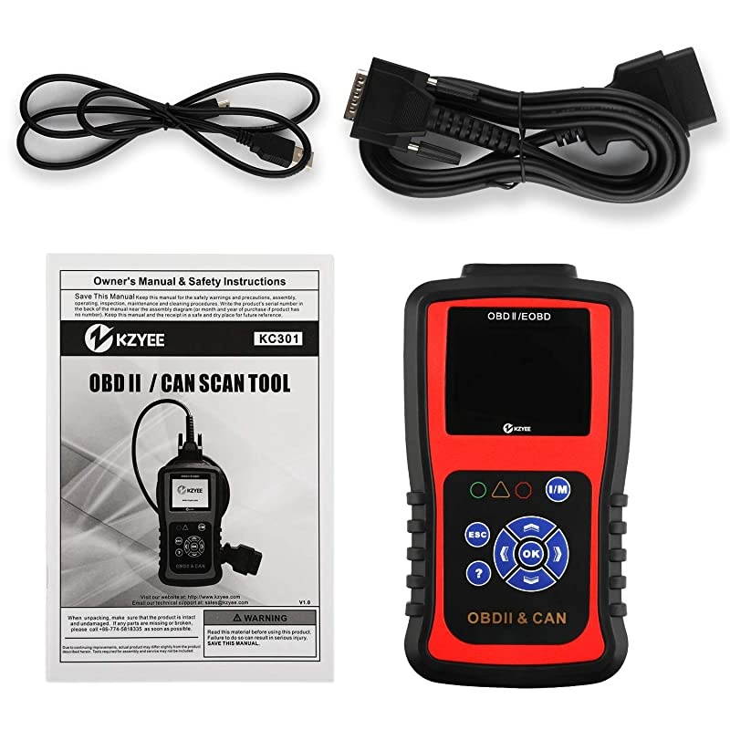 KC301 Code Reader Car OBD2 Scanner with Live Data Diagnostic Service Scan Tool for Check Engine Light Reset