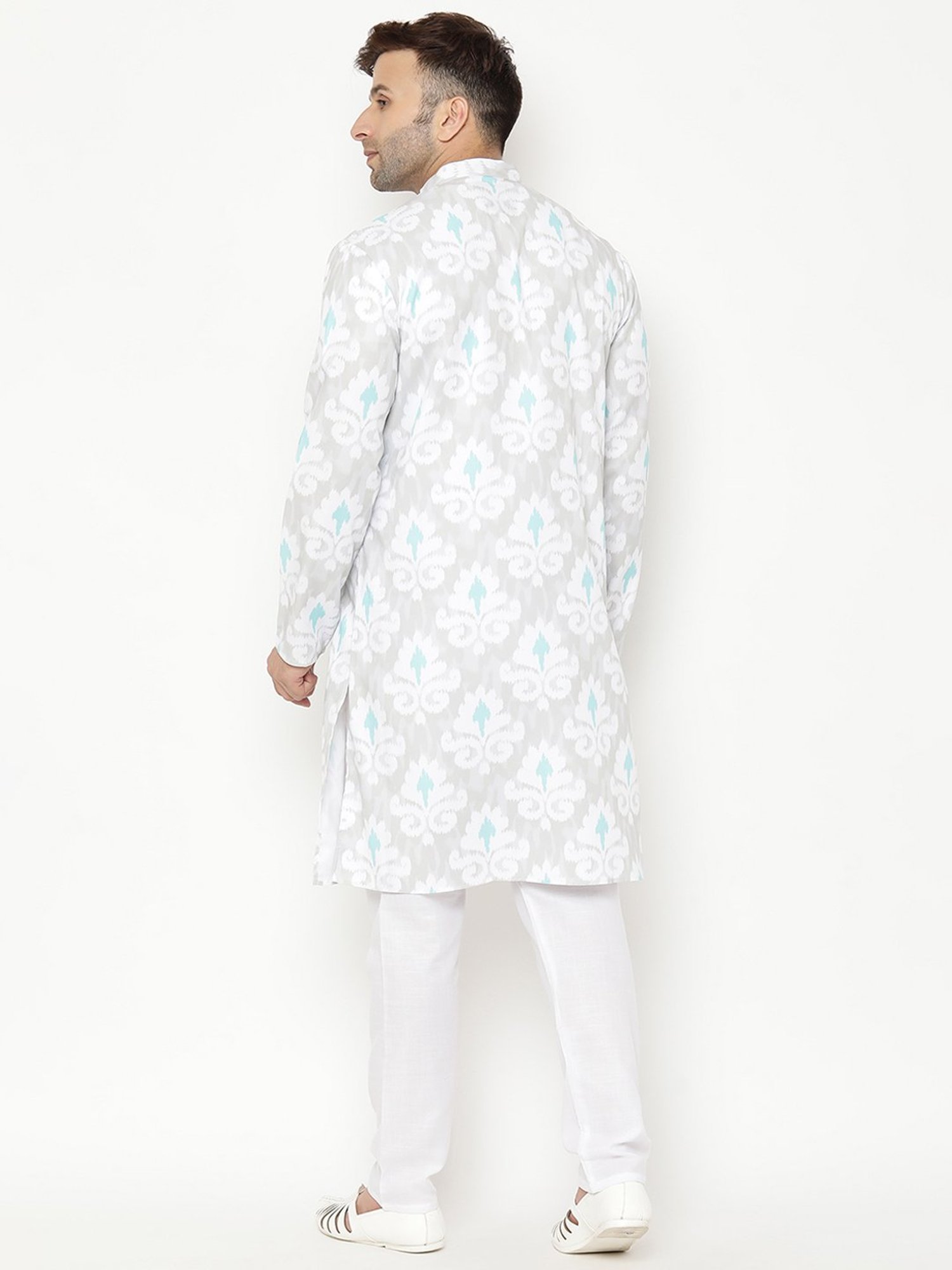 Hangup Plus White Regular Fit Kurta & Pyjamas Set