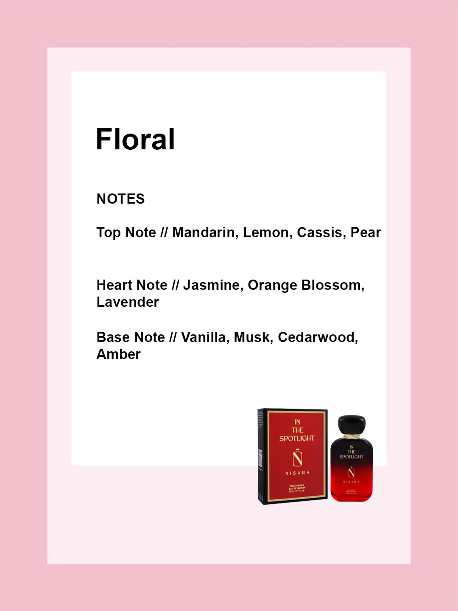 NISARA In the Spotlight Eau de Parfum for Women - 50 ml