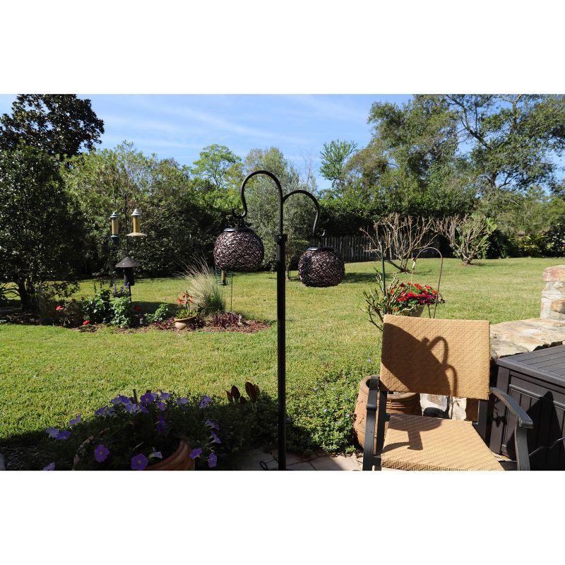 8" LED Solar Portable Outdoor Lantern with Flame - Techko Kobot