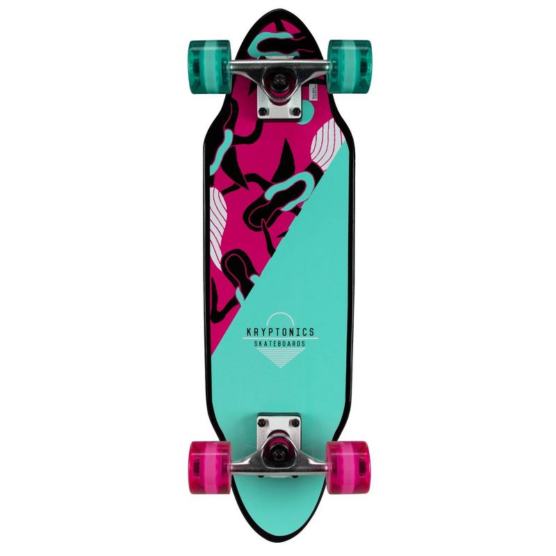 Kryptonics 26" Mini Cutaway Mermaids Cruiser Board - Teal/Pink