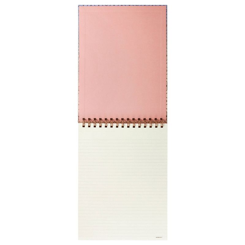 8" x 10" 80 Sheet Lined Spiral Notepad Iridescent Rose Gold - greenroom