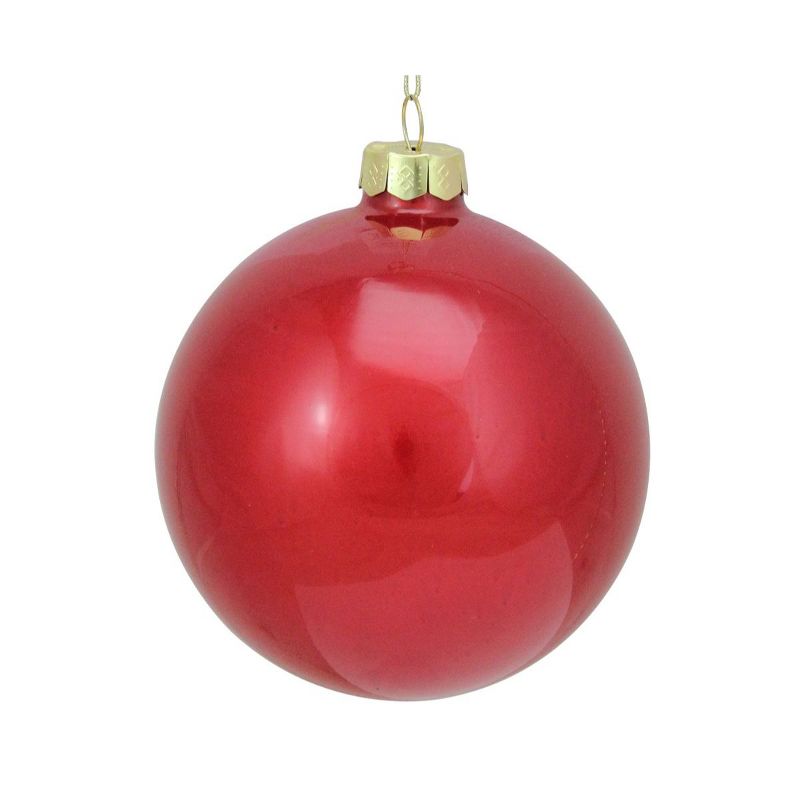 Raz Imports 4" Glass Ball Christmas Tree Ornament - Red