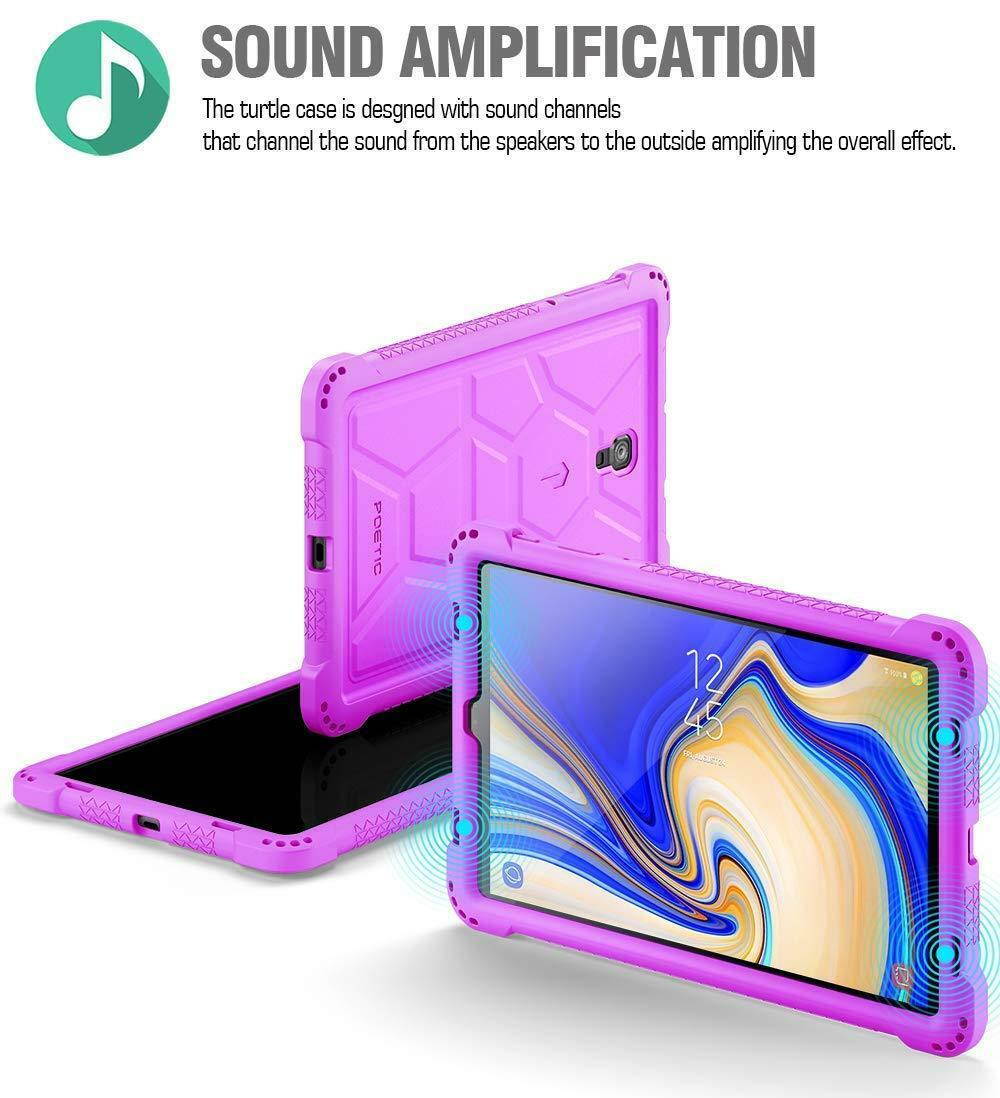 For Galaxy Tab A 10.5 2018 Tablet Case Silicone Cover w/ Drop Protection Purple