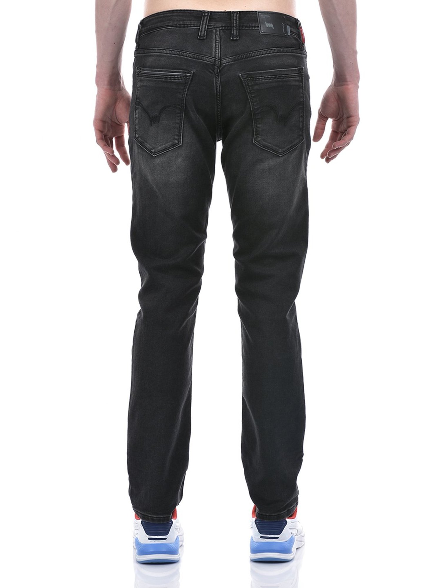 Lawman Pg3 Dark Grey Straight Fit Lightly Washed Jeans