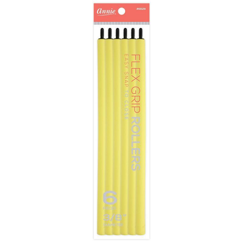 Annie Flex Grip Yellow Rollers - 6ct
