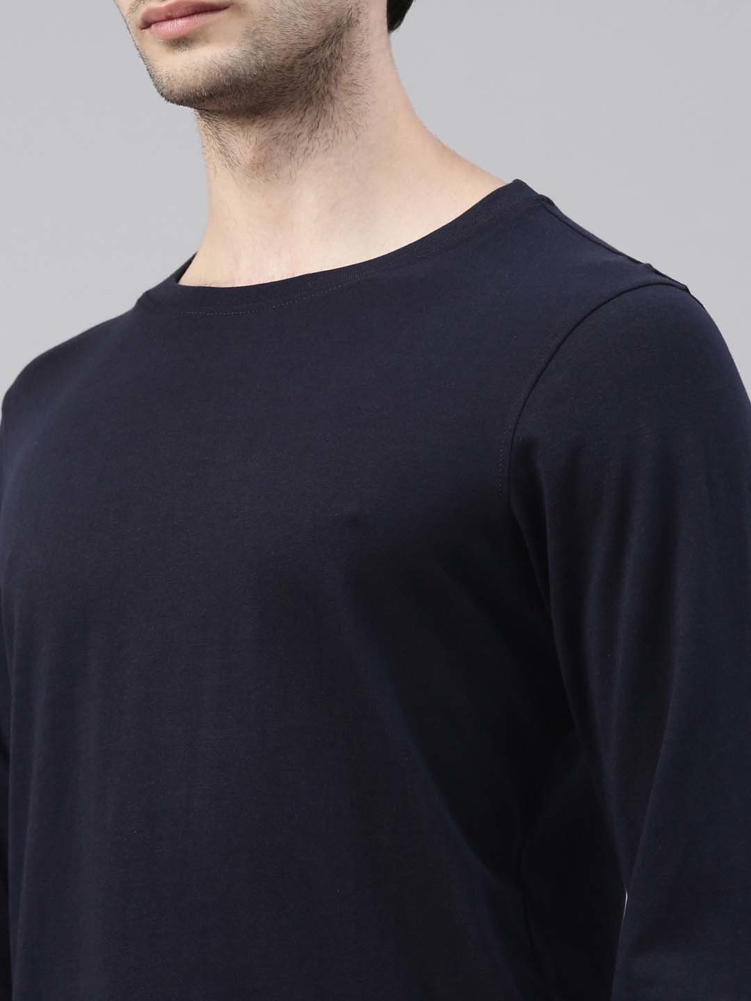 Bushirt Navy Cotton Crew T-Shirt