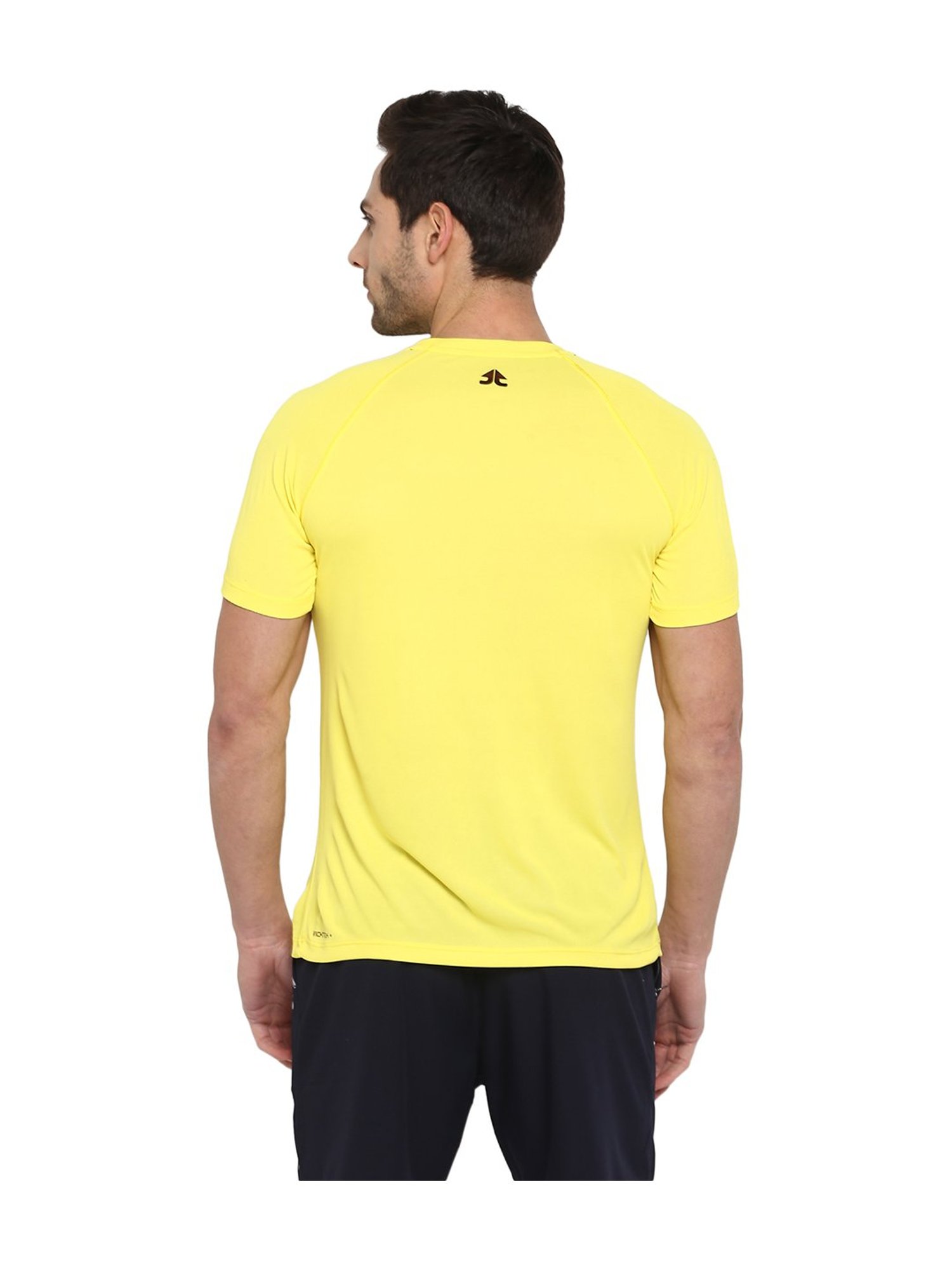 OFF LIMITS Yellow Solid Short Sleeves T-Shirt