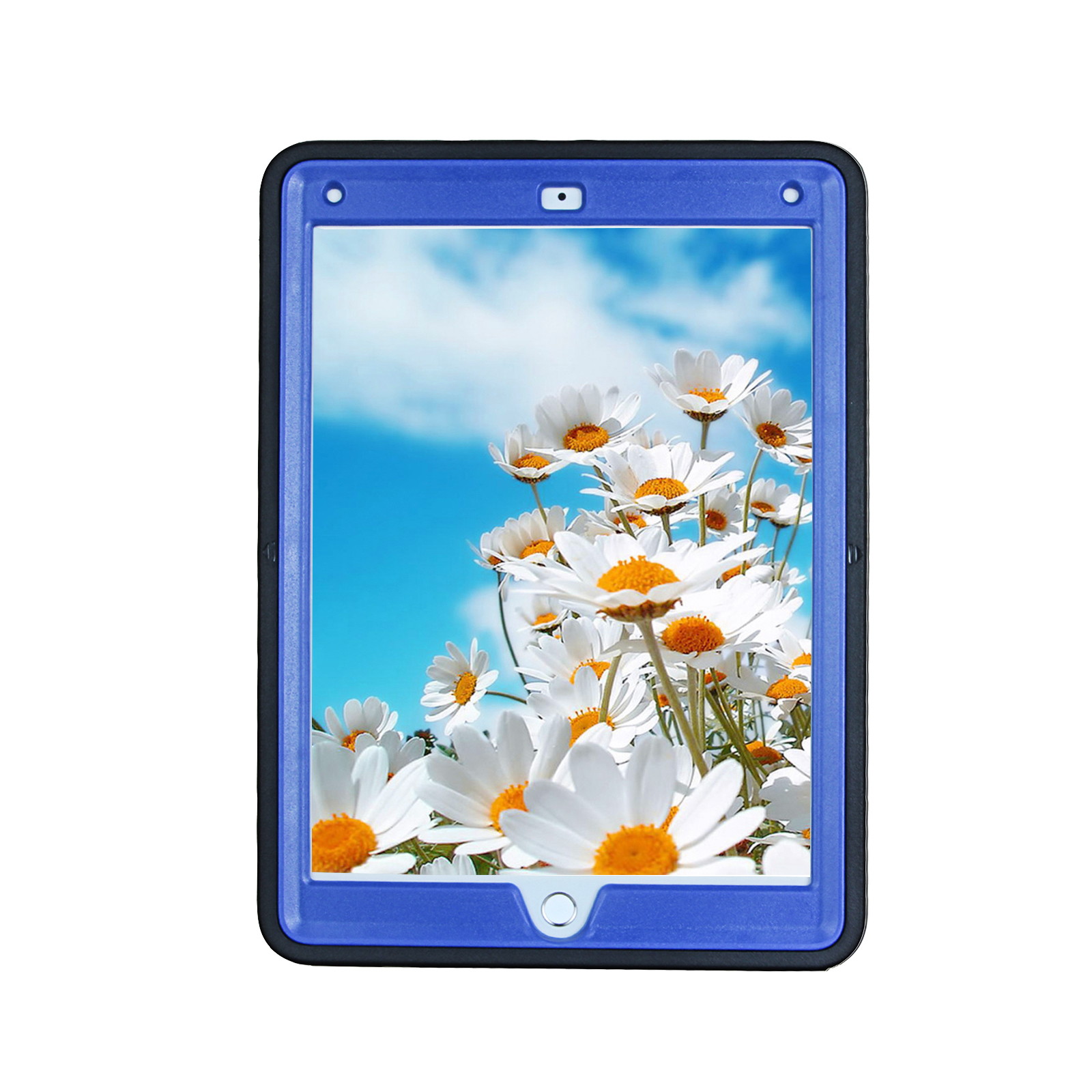 Cellular360 Apple iPad 9.7 2017 2018, iPad 5th Gen., iPad 6th Gen. Shockproof Case with 360 Degrees Rotatable Kickstand, Adjustable Handle and Shoulder Strap