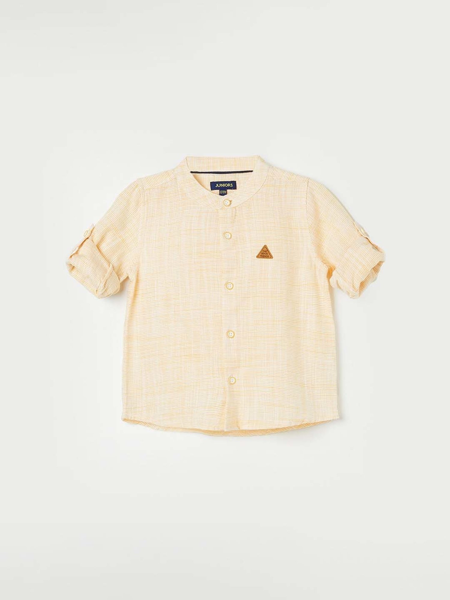 Pantaloons Baby White Cotton Printed Shirt