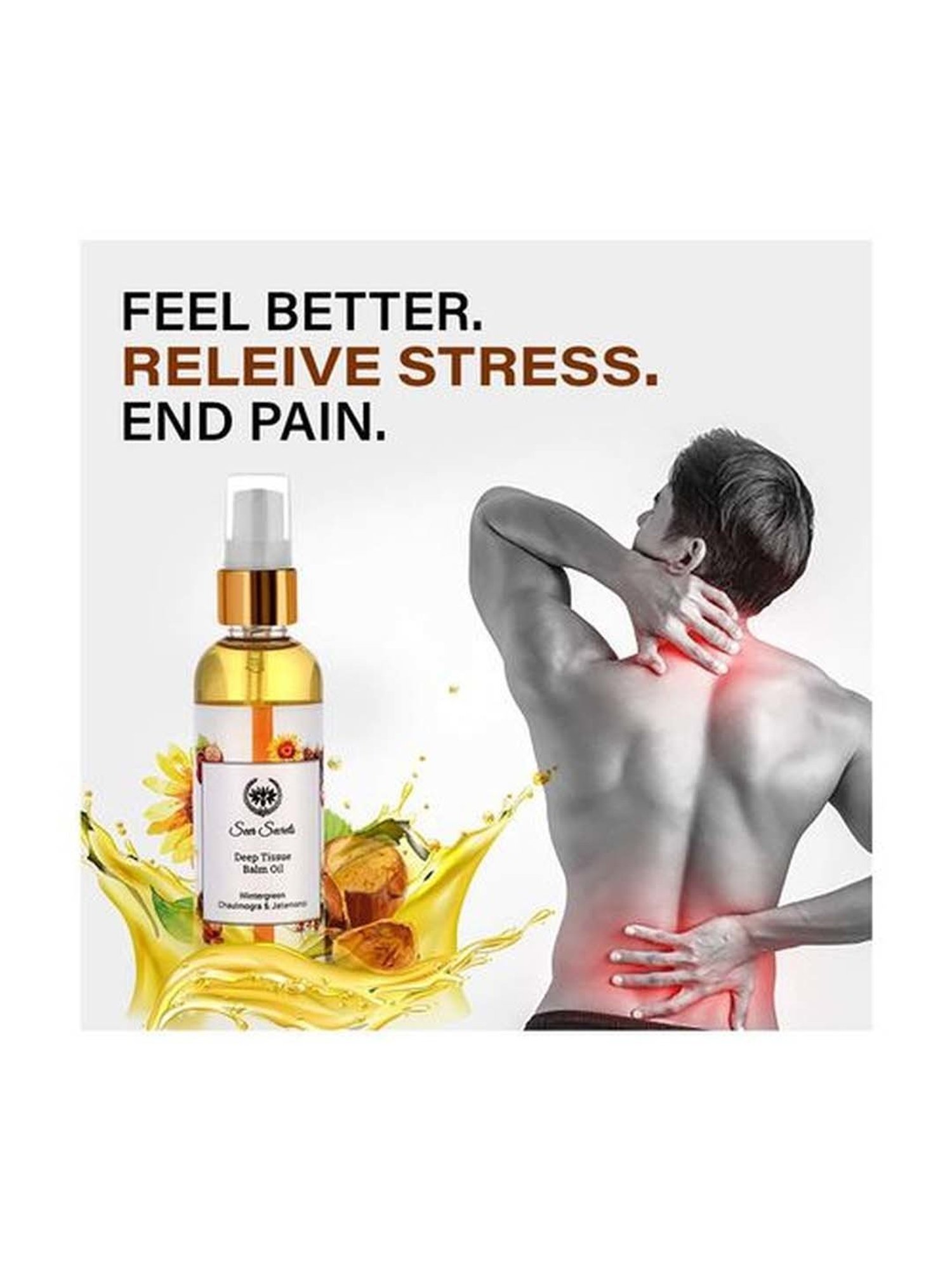 Seer Secrets Seer Secrets Wintergreen, Chaulmogra & Jatamansi Deep Tissue Balm Oil - 100 ml