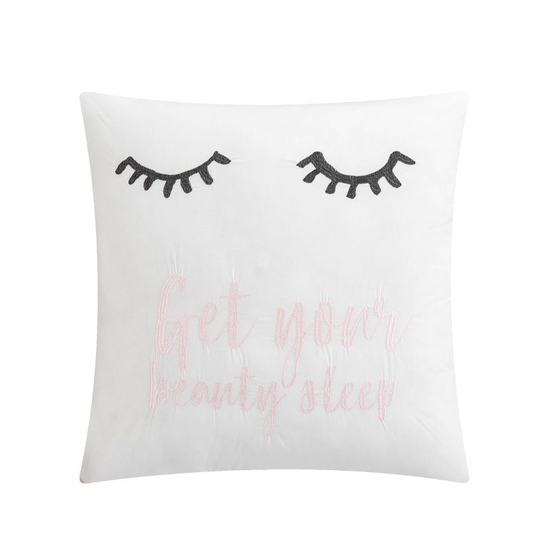 Twin/Twin XL Floral & Fringe Comforter Set Off-White - Heritage Club