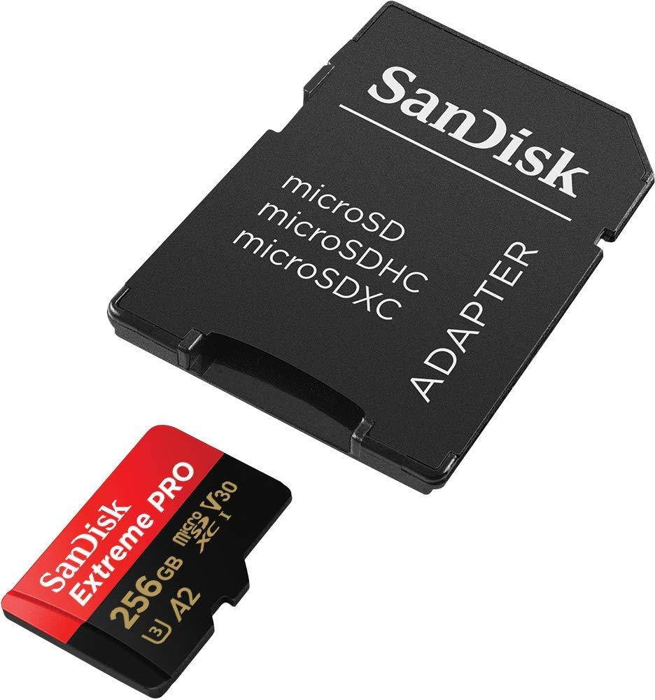 SanDisk Extreme Pro Micro SDXC UHS-I U3 A2 V30 Memory Card (256GB)