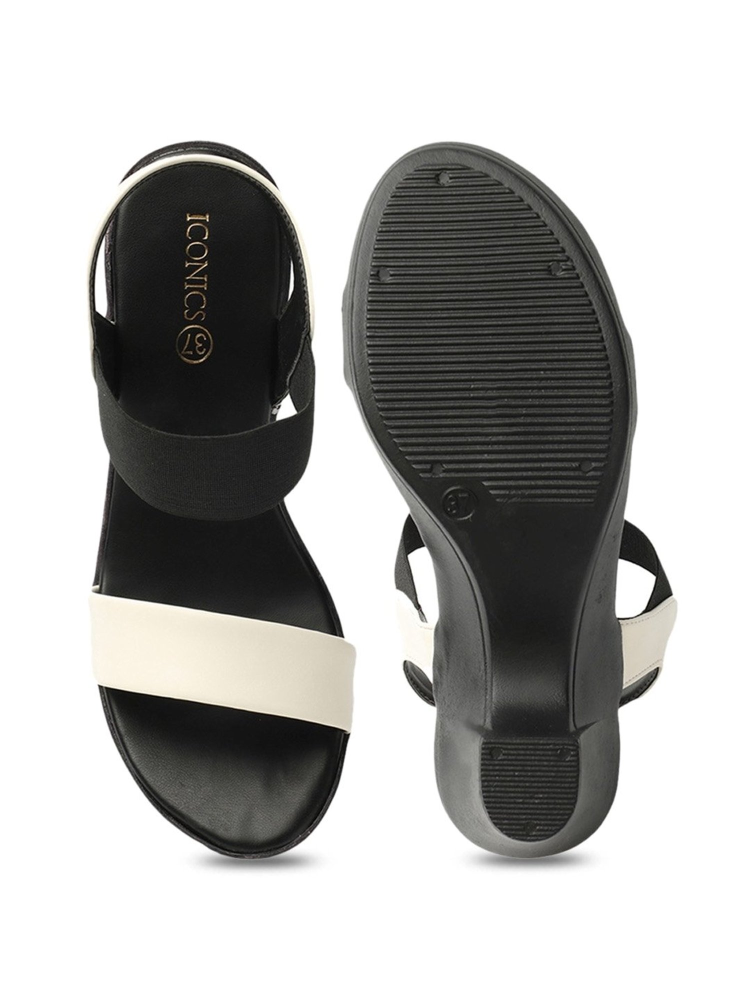 Iconics Women's White Back Strap Sandals