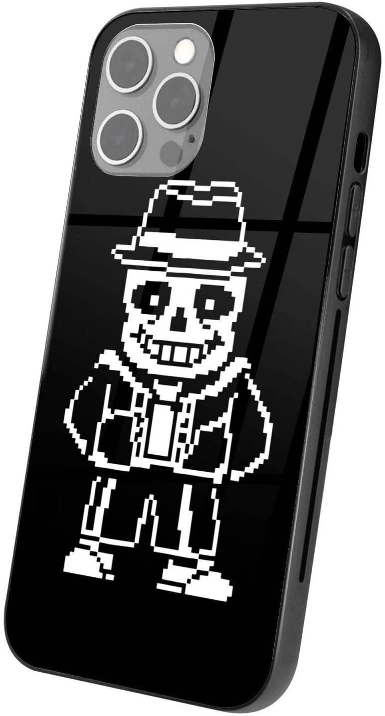 Undertale Sans Compatible with iPhone 12 Series Case Protective Shockproof Slim Soft TPU + Glass IP12-6.1
