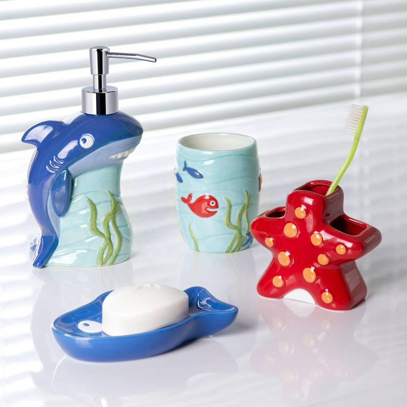 4pc Shark Bath Set - Allure Home Creations