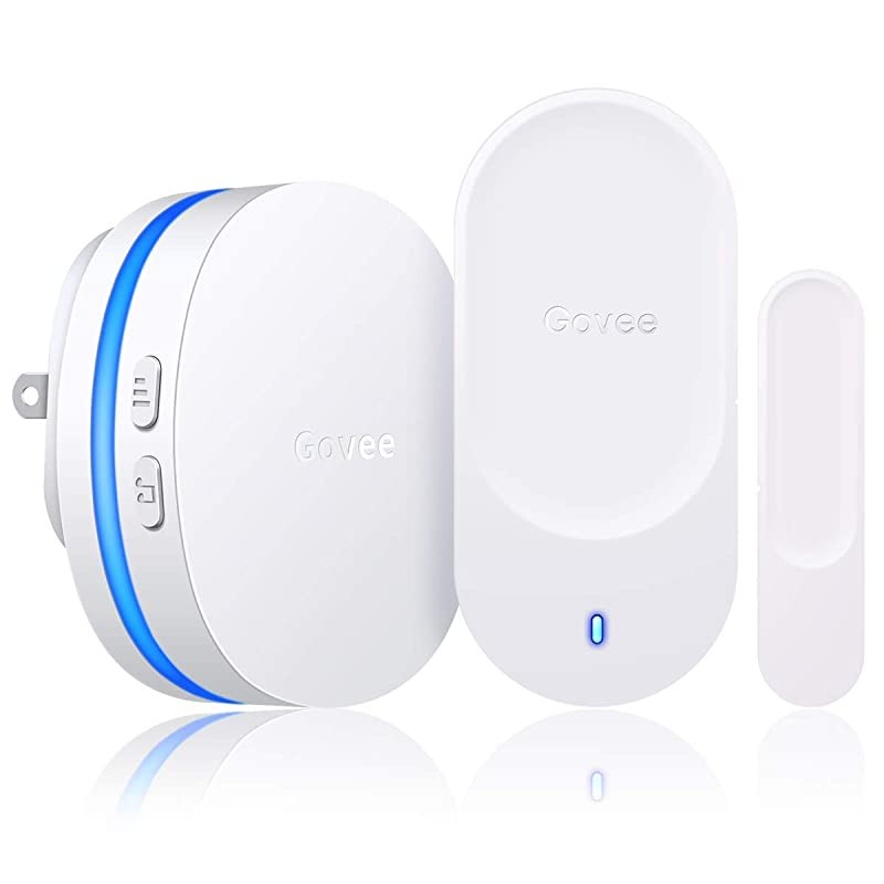 Wireless Door Open Sensor 1 Magnetic Door Entry Alert Security Contact Sensor 1 Wireless Doorbell Plugin Receiver330 Feet 36 Tunes 5 Volume Levels LED Indicators