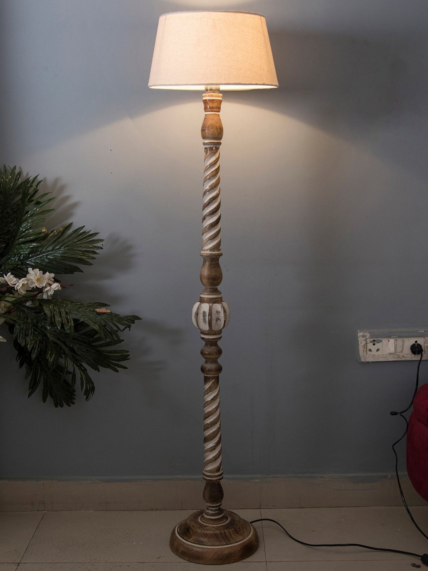 64" x 8.9" x 10.5" Smart Light Full Spectrum Floor Lamp (Includes LED Light Bulb) White - Verilux